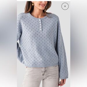 Things Between Piper Pointelle Sweater Henley